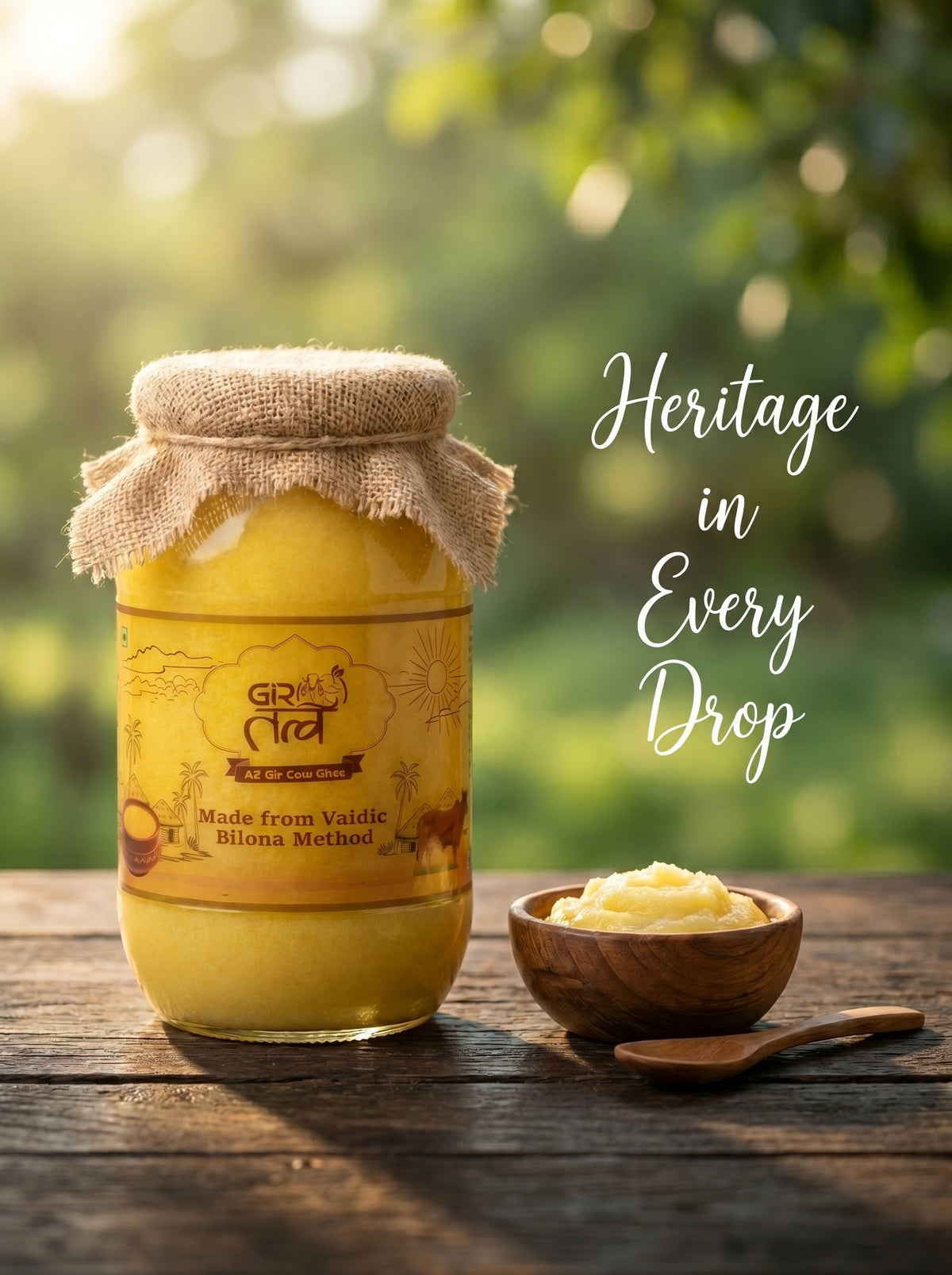 Pure A2 Gir Cow Ghee, Slow-Crafted With Tradition